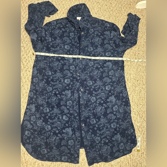 Pure Jill Navy Floral Blouse size S - Picture 8 of 10